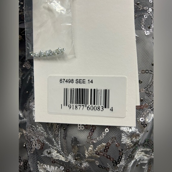 Mac Duggal 67498 NWT FLORAL EMBROIDERED ILLUSION LONG SLEEVE GOWN - Picture 10 of 10